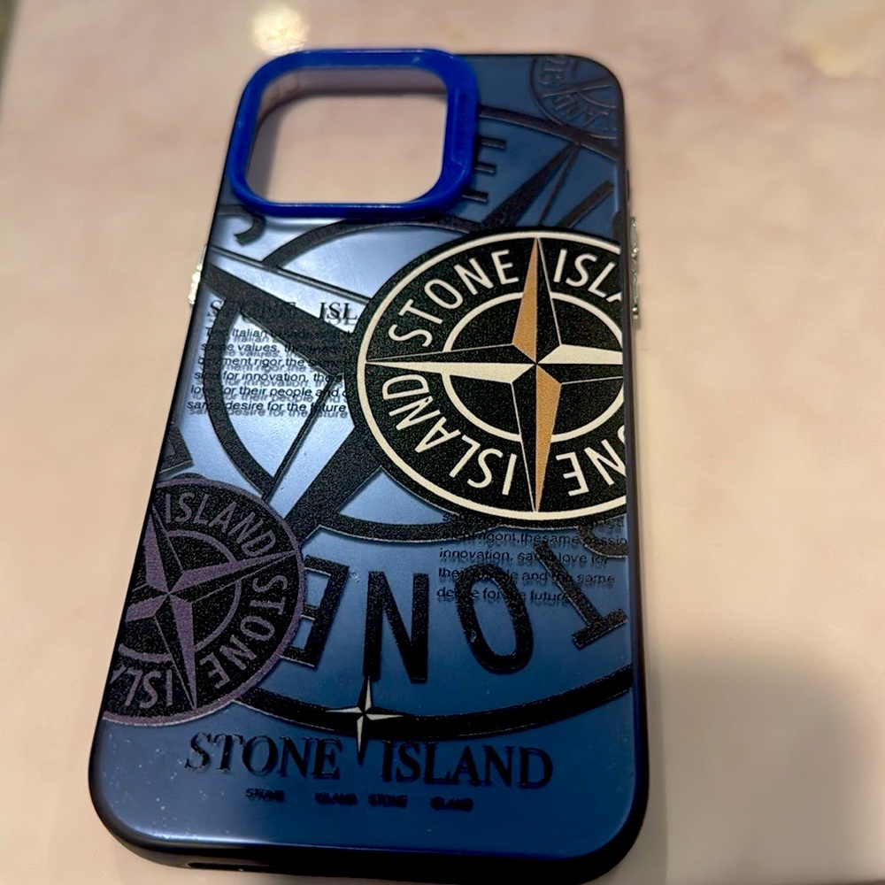 Stone Island Blue and Black Protective Phone Case